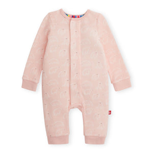 Magnetic Me Waffle Romper ~ Pink Polaris