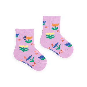 Bobo Choses Baby Garden Party Socks ~ Lavender