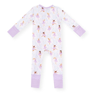 Angel Dear 2 Way Zipper Convertible Romper ~ Bow Ballerinas