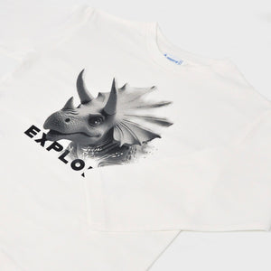 Mayoral Boys l/s Explorer T-Shirt ~ Cream