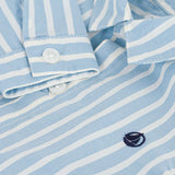 Petit Bateau Baby Woven l/s Shirt & Shorts Set ~ Blue/White