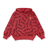 Rock Your Kid Zig Zag Hoodie & Shorts Set ~ Red Washed