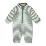 Rylee + Cru Baby Fuzzy Winter Jumpsuit ~ Evergreen Stripe