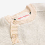 Bobo Choses Baby Stamp Bloom Jacquard Knit Sweater & Pants Set ~ Off-White