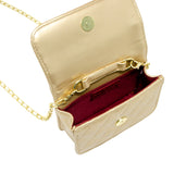 Tiny Treats Quilted Pearl Handle Heart Bag