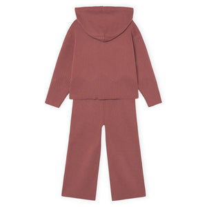 Mayoral Girls Knit Hoodie & Pants Set 7-12 ~ Pinkish