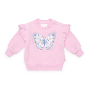 Huxbaby Butterfly Frill Sweatshirt & Sweatpants Set ~ Bloom