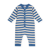 Petit Bateau Striped Knit Romper ~ Blue/White