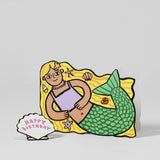 Wrap Mermaid w/ Mini Card Birthday Card