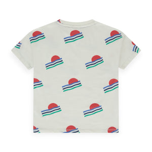 Babyface Boys Printed s/s T-Shirt ~ Waves/Off-White