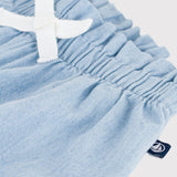 Petit Bateau Baby Chambray Pants ~ Blue
