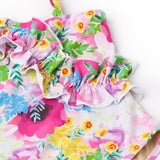 Shade Critters Ruffle Front Swimsuit - Watercolor Floral