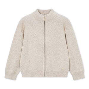 Mayoral Boys Knit Zip Cardigan ~ Oat