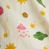 Mini Rodini Baby Space Print Muslin Skirted Bubble ~ Off-White