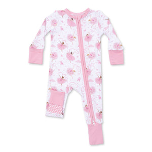 Angel Dear 2 Way Zipper Convertible Romper ~ Ribbon Ballerinas