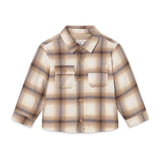 Mayoral Baby Boy Sherpa Lined Check Overshirt ~ Cookie