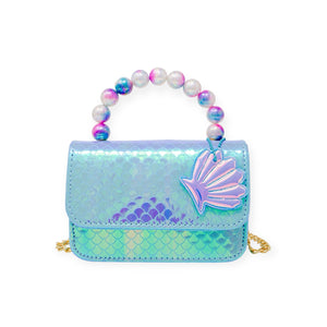 Tiny Treats Mermaid Pearl Handle Seashell Bag