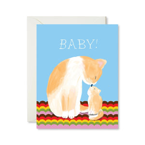 Karen Schipper Baby Card ~ Cute Cats