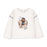 Mayoral Baby Girl Parisian Poodle l/s T-Shirt ~ Natural
