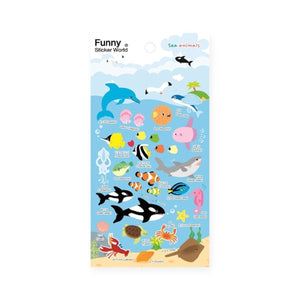 Bcmini Sea Animals Puffy Stickers