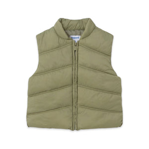Mayoral Baby Boy l/s Dinos Top, Puffer Vest & Pants Set ~ Bayleaf