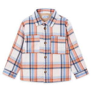 Mayoral Boys Button Down Check Overshirt ~ Nectar