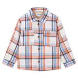Mayoral Boys Button Down Check Overshirt ~ Nectar
