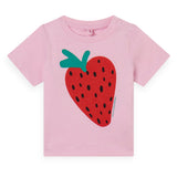 Stella McCartney Girls Strawberries & Flowers Tee & Shorts Set ~ Pink