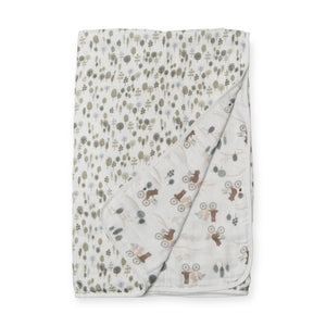 Loulou Lollipop Muslin Quilt Blanket ~ Bears on Bikes