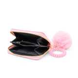 Tiny Treats 3D Bow Pom Pom Zip Wallet