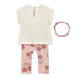 Mayoral Baby Girl Top & Leggings Set w/ Headband ~ Peony