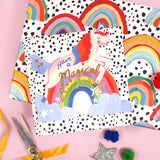 Eleanor Bowmer Unicorn Shaped Birthday Card