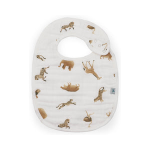 Little Unicorn Organic Cotton Muslin Classic Bib 3 Pack ~ Animal Crackers