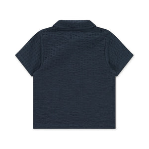 Babyface Baby Boy Textured s/s Polo ~ Heavy Blue