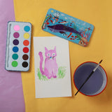 eeBoo In the Sea 12 Watercolors Tin