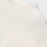 Mayoral Girls Ribbed Mock Neck l/s Top ~ Soy