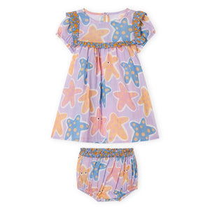Stella McCartney Baby Girl Starfish Dress w/ Bloomers ~ Purple Multi