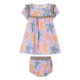 Stella McCartney Baby Girl Starfish Dress w/ Bloomers ~ Purple Multi