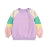 Bobo Choses Baby Lila Color Block Terry Sweatshirt & Joggers Set ~ Lavender