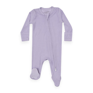 Angel Dear 2 Way Zipper Ribbed Footie ~ Orchid Petal