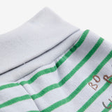 Bobo Choses Baby Striped Sweatshirt & Joggers Set ~ Light Heather Grey/Green
