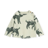 Play Up Baby Leopards Print l/s T-Shirt ~ Tea/Green