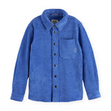 Scotch & Soda Boys Button Down Corduroy Shirt ~ True Blue