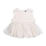 Petite Hailey Elise Pleated Top & Pants Set ~ Ivory