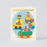 Wrap Happy Birthday Cars Card