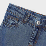 Mayoral Girls Denim Top & Wide Leg Jeans Set 7-12 ~ Dark Wash