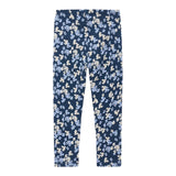 Mayoral Girls Floral Applique Sweatshirt & Printed Leggings Set 7-12 ~ Light Khaki/Navy