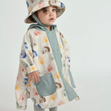 7am Rainwear Rain Poncho ~ Houses Teal