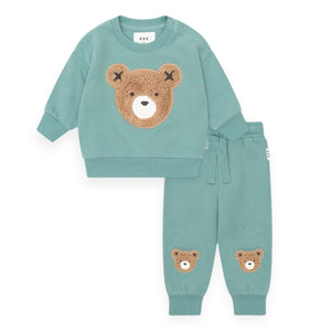 Huxbaby Furry Huxbear Sweatshirt & Sweatpants Set ~ Sprout