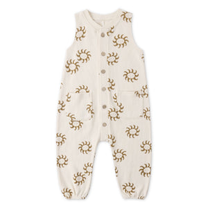 Rylee + Cru Summer Sunny Waffle Romper ~ Natural